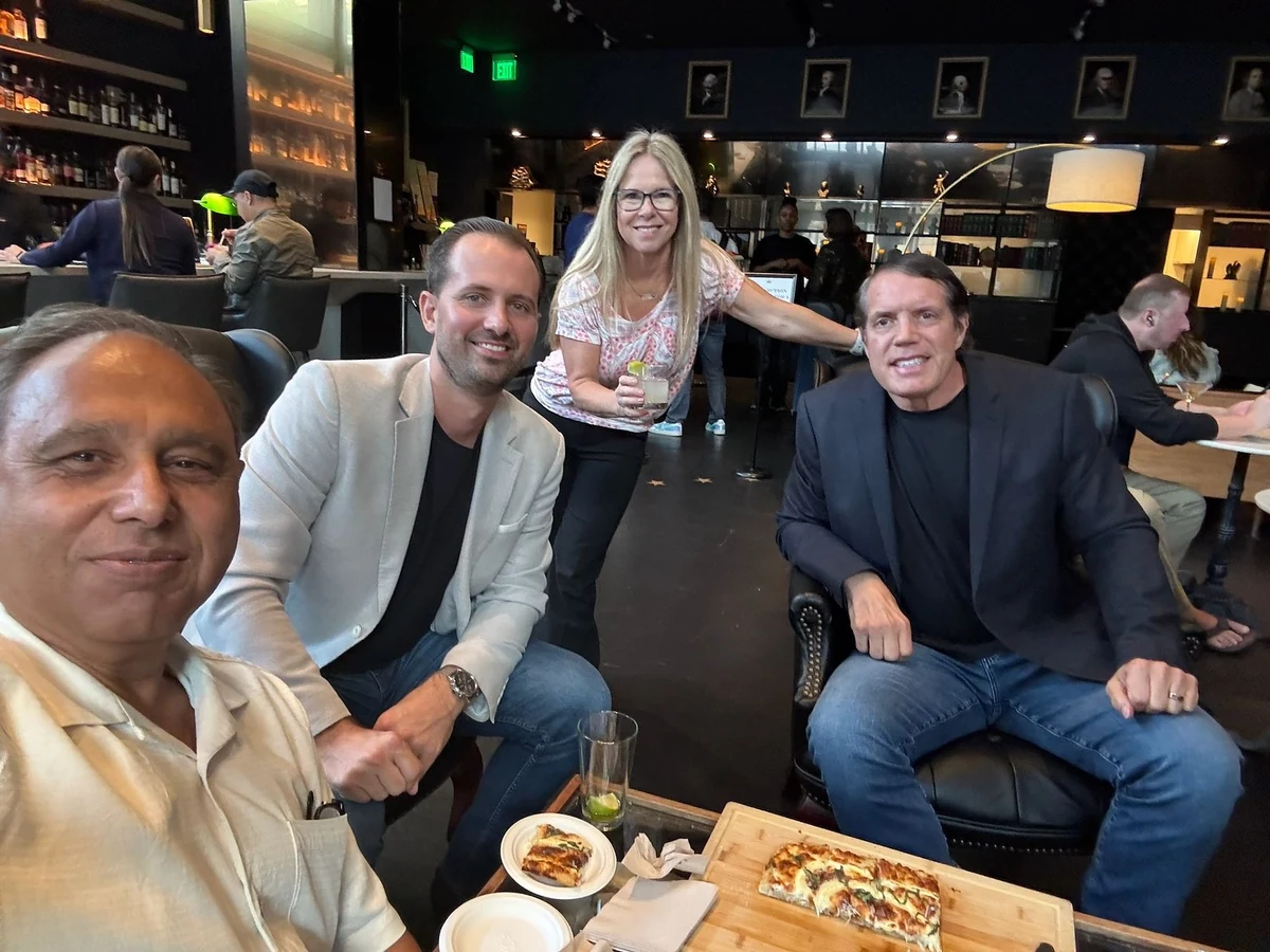 Members in a private lounge
